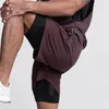 Heren Shorts WEN 2023 Mesh Mannen 2 In 1 Dubbeldeks Sneldrogend GYM Sport Fitness Jogging Workout Sport korte Broek