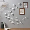 Noolim europeiska 3D keramiska fåglar vägg hängande simulering väggar vägg bakgrund hem möbler hantverk kreativ väggdekoration y21746476
