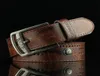 Herrbälten denim Casual Wild Korean Belt Hollow Rivet Punk Men039S Wide Belt Antique Pin Buckle Fashion Posted Pants3139786