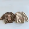 Vêtements de bébé enfants dessin animé Costume Tee hauts chemises pour fille garçon automne hiver chaud Hoodis enfant en bas âge survêtement vêtements 231226