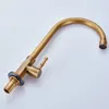 Bathroom Sink Faucets Copper Antiqued Bronze Kitchen Single Cold Washbasin Rotary European Style Basin Faucet