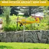 庭の装飾メタル飛行機風ローター3D飛行機防止天候のベーンプラグ装飾家族の中庭用の耐候性のある装飾品
