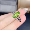 Cluster Rings KJJEAXCMY Fine Jewelry 925 Sterling Silver Inlaid Natural Peridot Women Vintage Fashion Chinese Style Gem Ring Support