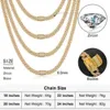 Hip Hop Jewelry Fashion 18K Gold VVS Brass Moissanite Diamond Luxury Icepout Out Miami Cuban Link Chain Colar para homens Mulheres