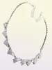 Accessoires de mariage de mariée coréens bijoux simples collier argenté collier de boucles d'oreilles combinaison chaîne 2 pièces 9398325