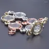 Pendant Necklaces 1Pc Mix Assorted Alloy Round Glass Reliquary Pos Holder Locket Diy Heart Geometric Memory Medaillon Colgantes Jewelry