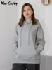 Katoen Oversized Hoodie Paars Capuchon Voor Vrouwen Trui Koreaanse Stijl Kap Tops Losse Hoodies Vrouw Lente 231226