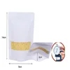 Sealable Bags White Kraft Paper Bag Stand Up Zipper Resealable Food Grade Snack Cookie Packing Bag Ttait Smttp