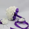 Fleurs de mariage 3 PCS / Set Bridal Bridesmaid Holder Artificial Bouquet Boutonniel