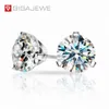 GIGAJEWE Totaal 3ct EF VVS1 Diamond Stud Earring Moissanite 18K wit goud verguld 925 zilveren sieraden vrouw vriendin cadeau GMSE-014301o