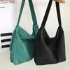 Grande capacidade para uso diário bonito lona veludo tote bordado bolsa de ombro de compras personalizado saco de veludo para mulher FMT-4209