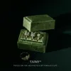 Taimy Mini Velvet Jewelry Ring Box 발렌타인 데이 보석상의 워크숍 선물 포장 액세서리 케이스 디스플레이 상자 231227