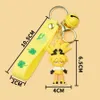 Zacht pvc-logo 3D rubber cadeau sleutelhanger brief sleutelhanger Anime AUTO sleutelhanger Cadeau