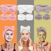 Hair Clips White Bow Elastic Headband Waterproof Wrist Strap 3-piece/Set Sports Yoga Makeup Women's Fashion Accessories