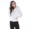 Kadın Ceketler Kış ceketleri Kadın Kıkırdak Sıcak Ceket Pamuk Polyester Hoody Uzun Kollu Fermuar Cep Rüzgar Yasağı Kadın Casaul Beyaz Siyah