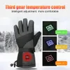 Gant de chauffage électrique Gants à 3 vitesses Gants thermiques imperméables Réglage intelligent pour le cycle de moto