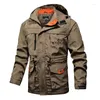 Men's Jackets Men Windbreaker Military Field Sports Outerwear Mens Tactical Waterproof Pilot Coat Hoodie Hunting Army Clothes