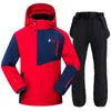 Traje de esquí para hombre, chaquetas y pantalones de esquí impermeables a prueba de viento, conjunto de esquí para deportes al aire libre de invierno, trajes de esquí gruesos y cálidos para hombre 231226