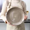 Płytki Bella-C 4/8/12-częściowe porcelanowy ceramiczny ręcznie malowany zestaw obiadowy zestaw obiadowy/sałatkowy/owocowy/przekąski (27 27 2,8 cm)