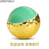 Goldener Golfball Sechs-Pack Gold-plattierter Golfball Doppelschicht Übungs Ball Sarin Game Ball Geschenk 231227