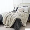 Conjuntos de edredons Battilo Faux Fur Cobertor para Cama Decoração de Luxo Blanke Super Macio Cobertores Fuzzy Inverno Quente Aconchegante Lance 230801 Drop Dhmvb