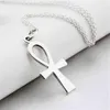 925 Sterling Silver Plated Egyptian Ankh Cross Pendant Halsband Fashion Jewelry Collar Halsband Julklappar för kvinnor GNX8769246N