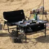 Camp Furniture Small Foldable Camping Kitchen Cooking Table Aluminum Portable Multifunctional Outdoor Mesa Plegable Side