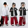 Kinder Streetwear Sport Jazz Hip Hop Baseball Sets Hemd Hose Teenager Jungen Mädchen Kurzarm Hemd Cargo Pant Trainingsanzug Kinder 231226