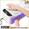 Lámpara de uñas de 300W para máquina con almohada manual Lámpara LED LED profesional Gel de uñas Policio de uñas Manicura de secado de alta potencia 2312227