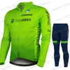 Slovenia National Team Cycling Jersey Set Men Long Sleeve Winter Green Clothing Suit Bike Road Pants Bib Ropa Ciclismo 231227