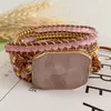 St0101 novo design feminino pulseiras natural rosa quartzo envoltório pulseira de couro fantasia artesanal femme boho pulseiras322f