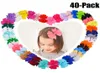 40 piezas/lote Grosgrain Cinco Bow with Clips Baby Girl Knknot Clips Cañera de fotos Accesorios para el cabello2099045