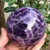 1 st naturlig dröm Amethyst Ball Polished Massage Sphere Ball Reiki Healing Room Decor Crystal Crafts Stone Globe Souvenirs 4-7CM 231227