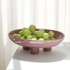 Storage Bottles Modern Minimalist And Creative Hand Crafted Ceramic Three Legged High Fruit Plate Home Living Room Porch Tabletop