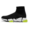 2024 Designers Speeds 2.0 V2 Chaussures Casual Plate-forme Sneaker Hommes Femmes Tripler S Paris Chaussettes Bottes Marque Noir Blanc Bleu Lumière Ruby Graffiti Haute