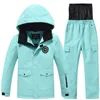 -30 graus crianças conjunto de roupas meninos menina crianças snowboard terno de esqui impermeável ao ar livre jaqueta esportiva calças roupas snowsuit adolescente 231227