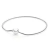 Armband 100% 925 Sterling Silver Rose Ball Clasp Essence Collection pärlstav Snake Chain Armband fit Fashion Charm Trendy Diy Jewelry