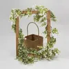 Flores decorativas artificiais folhas de eucalipto videiras vegetação guirlanda de seda falsa cenário de casamento arco de parede decoração de quarto de casa