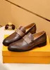 Lyxvarumärke Mens Oxfords Dress Leisure Business Real Leather Suit Printing Shoes Storlek 38-47