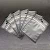 100 pçs / lote 75x10cm Matte Black Clear Front Zipper Bags Resealable Zip Lock Folha de Alumínio Saco Plástico Embalagem de Mercearia de Alimentos Mylar Foil P Mkqs