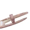 Ontwerper Kajia High Edition Nagel Bracelet Dames Precisie Craft Dikke PLATED 18K ROSE GOUD VOLLEDIGE BORT TAIL ingelegde diamanten armband sieraden KSBF