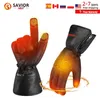 Salvador Heat Guantes de cuero calentado eléctrico Guantes recargables Guantes impermeables con calefacción para hombres Mujeres en bicicleta Ski Termal Cálido 231227