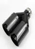 Doppio tubo di scarico in fibra di carbonio Muffler per estremità universale in acciaio inossidabile nero per BMW9502900