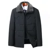 豪華で厚い断熱材のファッショナブルなコットンジッパーデザインラペル風力l-4xlを備えたメンズジャケット冬のジャケット