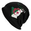 Baskenmützen mit Algerien-Flagge, coole Strickmütze für Damen und Herren, Winter, warme Skullies, Mützen