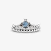 Nowa marka Pierścień Polski Pierścień 925 Srebrny Pierścień Princess Blue Tiara dla kobiet Pierścionki Wedding Biżuteria Modna 2886