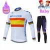 Movistar Team Winter Thermal Fleece Cycling Clothes Kids Long Sleeve Jersey Suit Bike Clothing Pants Maillot Ciclismo Hombre 231227