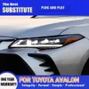 För Toyota Avalon LED-strålkastare 19-22 Bil Accessoires Auto Part Headlamp Dayime Running Light DRL Dynamic Streamer Turn Signal Indicator