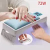 Lampe à ongles LED 72W tout gel polonais UE US Charge 2 en 1 pliable ongle pliant coussin sèche-lin de manucure de la lampe de la lampe à ongles 231227