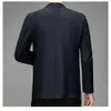 Fashion Light Men's Business Blazer Blazer preto cinza ciano xadrez de terno respirável